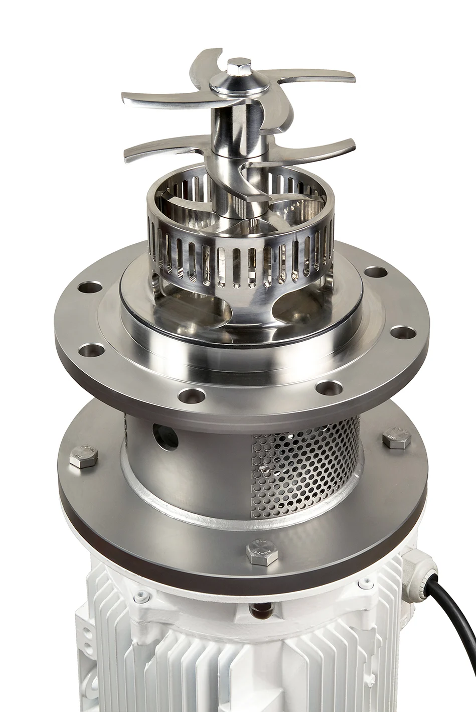 Tête rotor-stator de l'émulsionneur de fond de cuve EMF