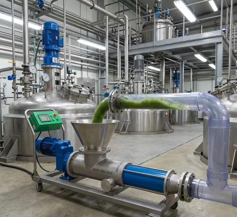 Pompe à cavité progressive dans une usine chimique