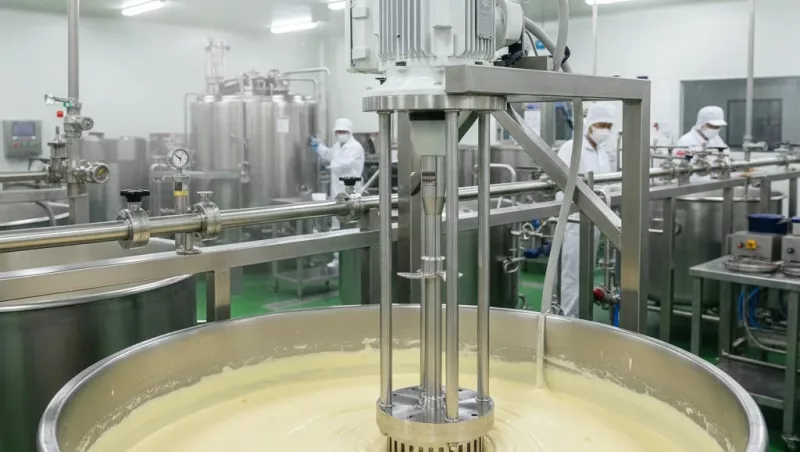 Émulsionneur dans une installation de procédé agroalimentaire